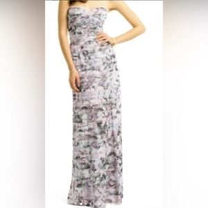 BCBGMaxAzria Strapless Dress in Lavender and Gray